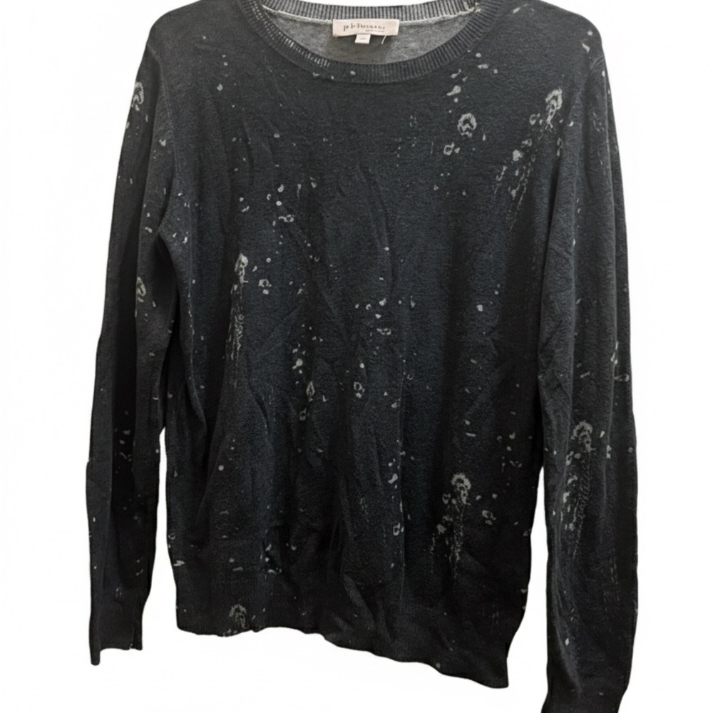 Philosophy Black and Gray Patterned Sweater